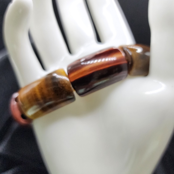 Tiger Eye Multi Color Stretch Bracelet - Picture 6 of 8